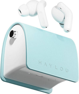 Haylou Lady Bag Căști pentru urechi Bluetooth Handsfree Căști cu rezistență la transpirație și husă de încărcare Albastru
