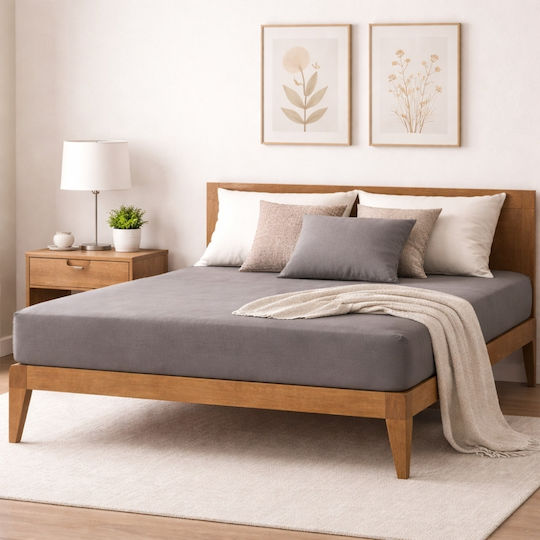 My Home Luxury Sheet Super-Double with Elastic 160x200+30cm. Gray