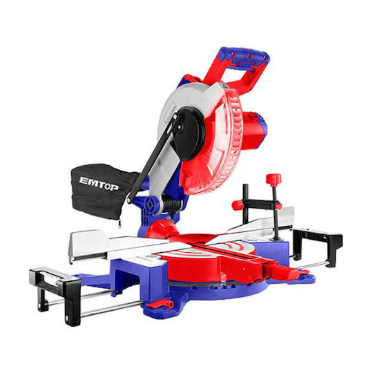 Emtop Fierăstrău Cu Tăietor De Unghi La Rețea 1800W Diametru Disc 254mm