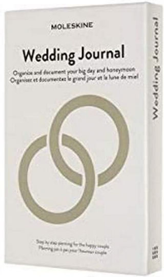 Moleskine Wedding Passion Journal Тетрадка 400 Листа с Бели Страници и Ластик Бежов