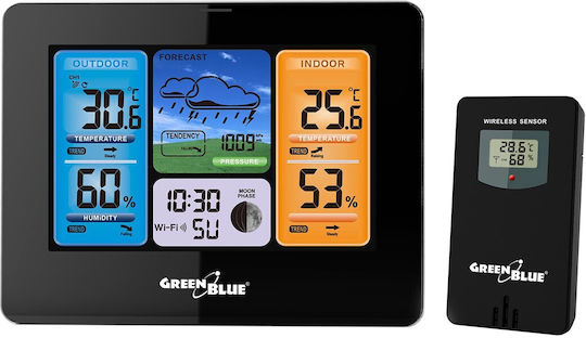 Green Blue 297288 Wireless Stație meteorologică Digital Alb
