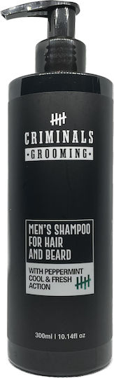 Criminals Men's for Hair & Beard Shampoos Shine for All Hair Types 300ml
