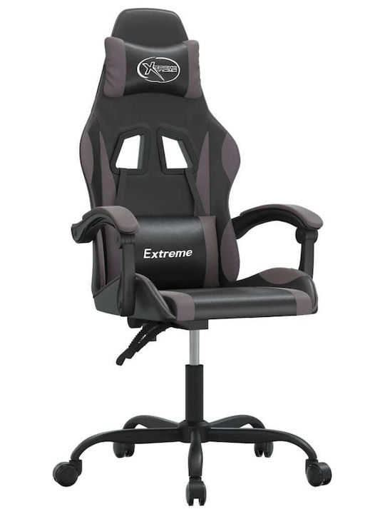 vidaXL 349571 Καρέκλα Gaming Δερματίνης Μαύρη/Γκρι