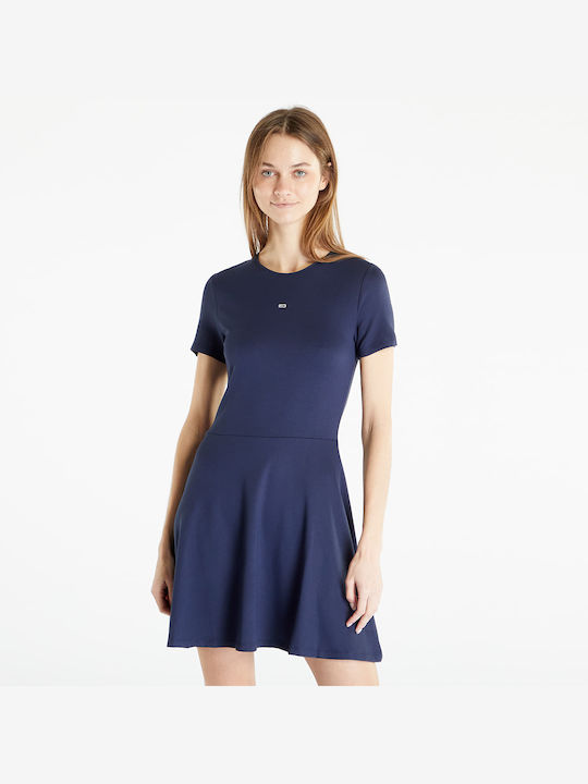 Tommy Hilfiger Καλοκαιρινό Mini T-shirt Φόρεμα Navy Μπλε