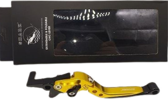 Shark Racing Adjustable Motorcycle Brake Lever for Yamaha Crypton-X135 Yellow