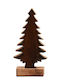 Christmas Decorative Wood Tree 25cm Brown