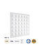 GloboStar Zeus Τετράγωνο Χωνευτό LED Panel 48W με Φυσικό Λευκό Φως 4500K 60x60εκ.