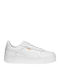 Carina Adidași Flatforms Pentru Femei Albi
