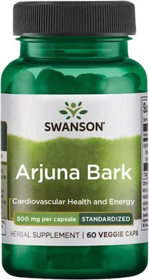 Swanson Arjuna Bark 500mg 60 veg. Kappen