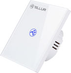 Tellur Recessed Electrical Lighting Wall Switch Wi-Fi Connected with Frame Basic White TLL331481