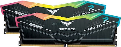 TeamGroup T-Force Delta RGB 32GB DDR5 RAM mit 2 Modulen (2x16GB) und Geschwindigkeit 6000 für Schreibtisch