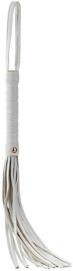 Dream Toys Blaze Elite Vegan Leather Flogger Whip White