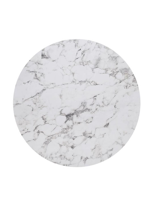 Woodwell Round Chipboard Table Surface Marble 70x70cm 2pcs