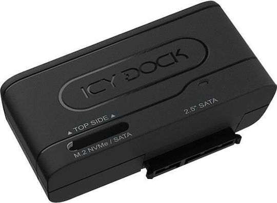 Icy Dock MB104U-1SMB USB 3.2 Gen 2 (Type-C) to 2.5" SATA SSD/HDD & M.2 NVMe/SATA SSD Adapter Μαύρο