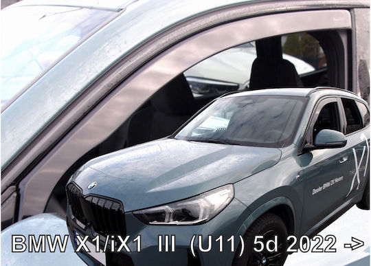 Heko Set of Windbreakers Front Car Dark Fime for BMW X1 (U11) /iX1 5D 2022 2pcs