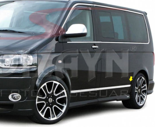 S-dizayn Защитни за Врати на кола Декоративна лента за VW T6 Transporter 2015+ 7 броя 7бр Сребрист