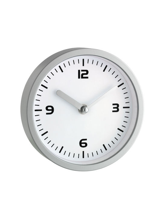 TFA Μπάνιου Wall Clock Plastic Silver Ø16.3cm