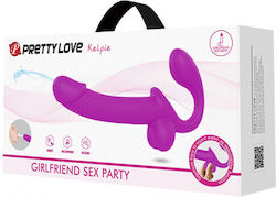 Pretty Love Kelpie Strapless Strap On with Dildo Purple