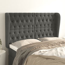 vidaXL Fabric Bed Headboard Light Gray 147x128cm