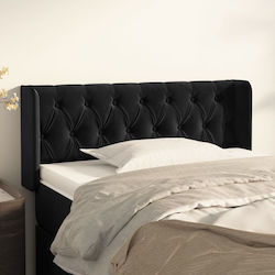 vidaXL Fabric Bed Headboard Black 103x88cm