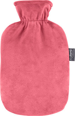 Fashy 6712 Hot Water Bottle with Cover Coral 2000ml