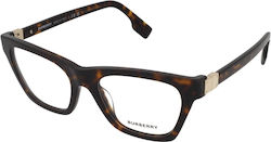 Burberry Дамски Ацетатен Рамка Пеперуда Кафяв К...