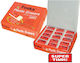 Foska Γόμα για Μολύβι Plastic Eraser 3.5x1.5x1cm 30τμχ Λευκή