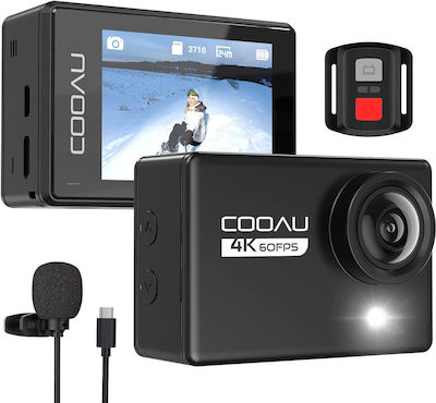 COOAU SPC05S Action Camera 4K Ultra HD Υποβρύχια με WiFi Μαύρη με Οθόνη 2"