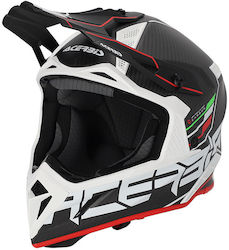 Acerbis Steel Carbon Black/Red Κράνος Μηχανής Motocross ECE 22.06