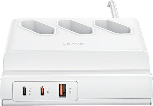 Usams Smart Πολύπριζο 3 Θέσεων με 3 USB-A και Καλώδιο 2m