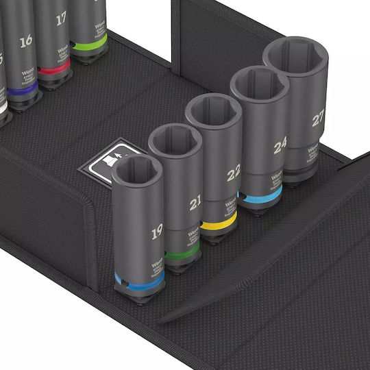 Wera Căpăcei Hexagonali cu Patrat de Prindere 1/2" Set 11buc