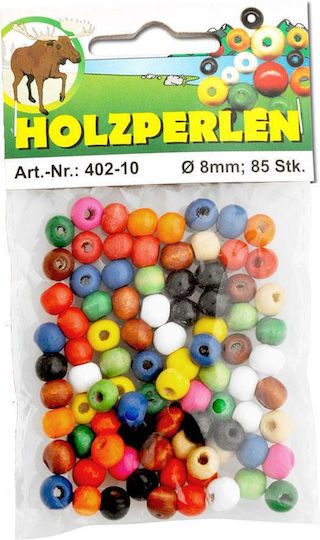 Meyco Wooden Craft Beads Multicolor 85pcs Colored 8mm