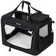 Songmics Dog Kennel Geantă de mână pentru transport câine Neagră M70xL52xA52cm.