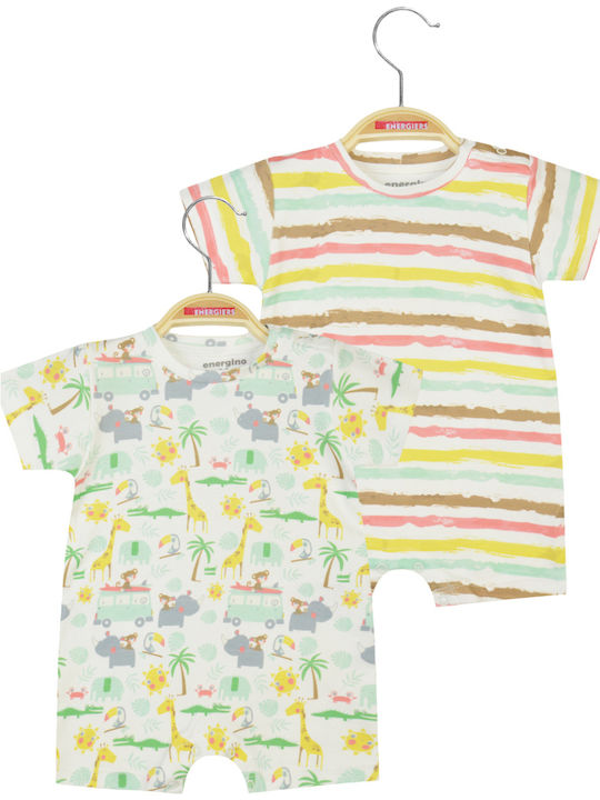 Energiers Baby Bodysuit Set Short-Sleeved Multicolour 2pcs