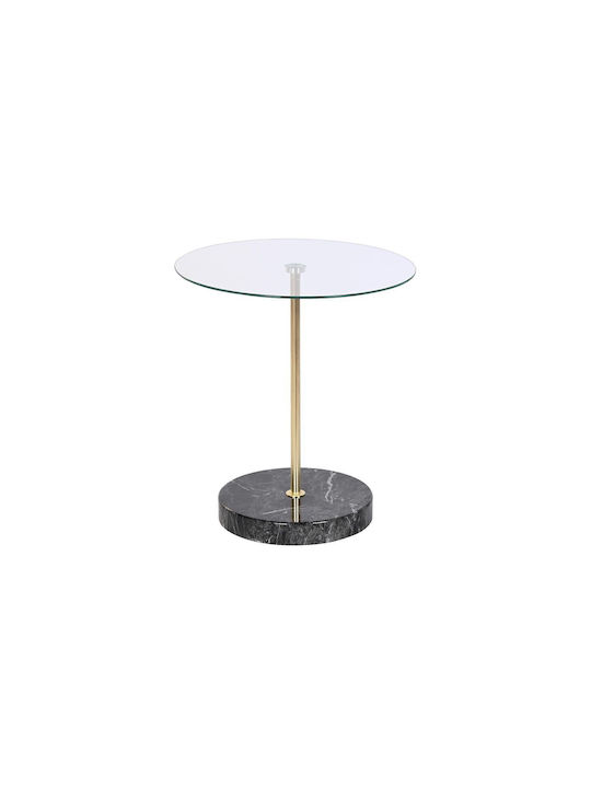 Round Glass Side Table Transparent L45xW45xH50cm