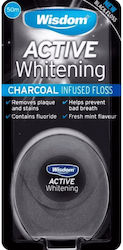 Wisdom Active Whitening Charcoal Οδοντικό Νήμα 50m