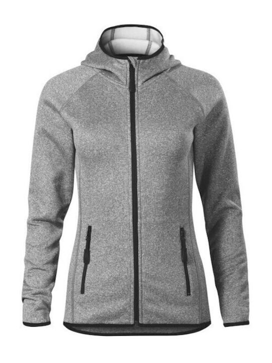 Direct Long Women's Sweatshirt Jacket Hooded Gray