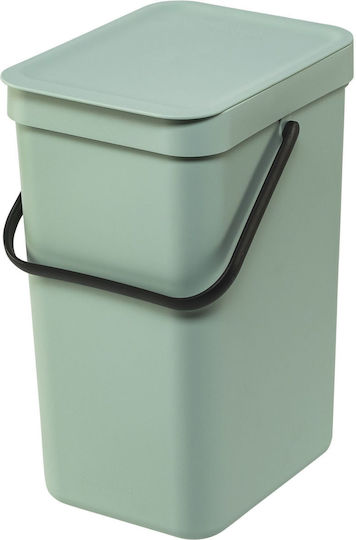 Brabantia Κάδος Sort & Go Απορριμμάτων Πλαστικός με Αιωρούμενο Καπάκι Πράσινος 12lt