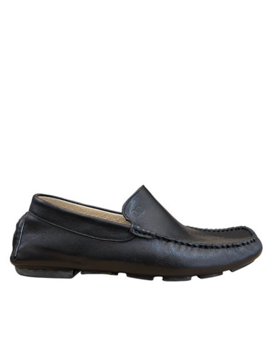 DAMIANI Men's Black Leather Moccasins 600