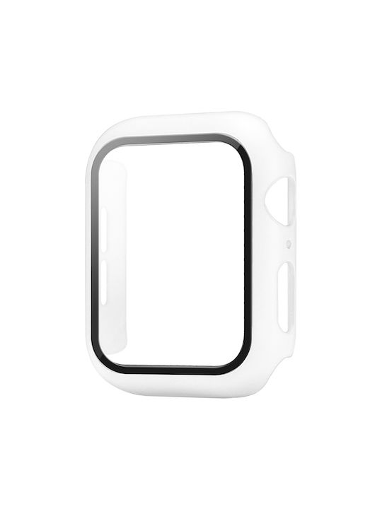 Sonique Plastikhülle mit Glas in Weiß Farbe für Apple Watch 42mm