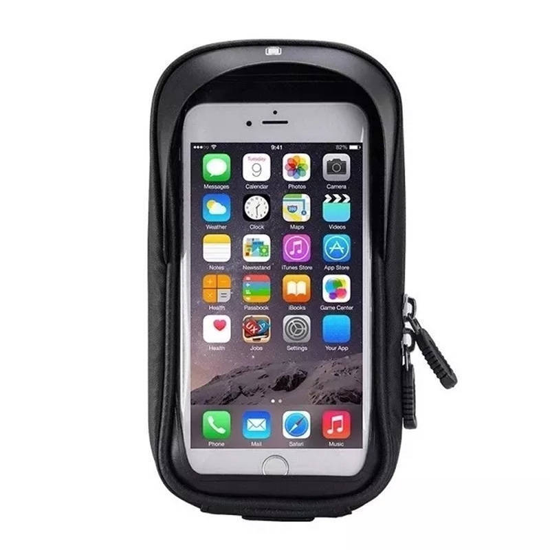 Rockbros Τσαντάκι για Σκελετό Ποδηλάτου με Θήκη για Smartphone 010-4BK (Μαύρο)