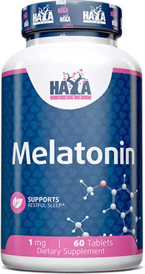 Haya Labs Melatonin 1mg Συμπλήρωμα για τον Ύπνο 60 κάψουλες
