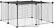 vidaXL Rodent Cage Pet Cage with 12 Panels + Black Door 70x70x35cm