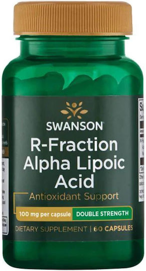 Swanson R-Fraction Alpha Lipoic Acid 100mg Ειδικό Συμπλήρωμα Διατροφής 60 κάψουλες