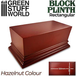 Block Plinth 12x6cm Hazelnut Rectangular