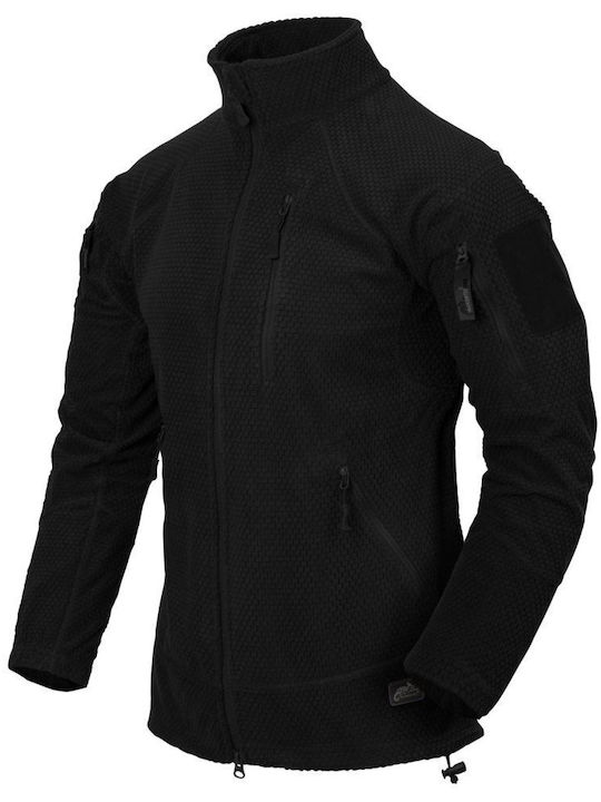 Helikon Tex Alpha Tactical Grid Cardigan de vânătoare Fleece Negru