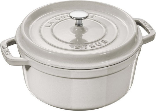 Staub La Cocotte Deep Pot Cast Iron 5.2L / 24cm White