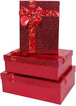 Box for Gift Red 3pcs