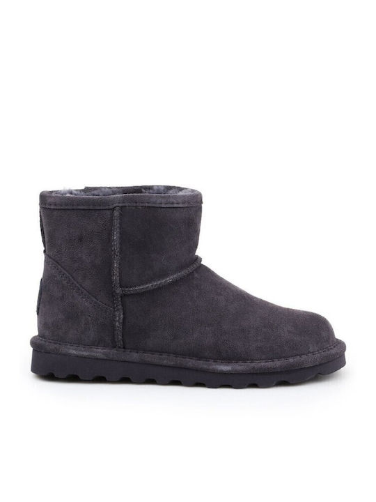 Bearpaw Alyssa Δερμάτινα Γυναικεία Μποτάκια Γκρι