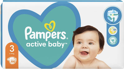 Pampers Klebeband-Windeln Active Baby Active Baby Nr. 3 für 6-10 kgkg 44Stück